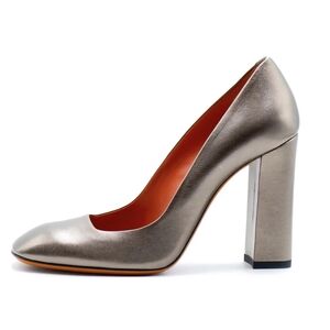 🚫OLD LISTING🚫 Santoni Silver Block Heel Pumps